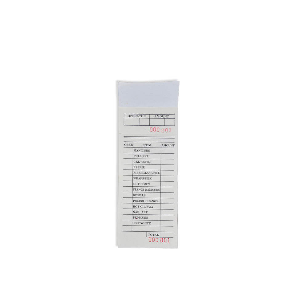 Nail Salon Ticket Book 145*57mm 100 Pages | Beauty Salon Service Record Book