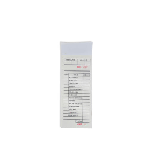 Nail Salon Ticket Book 145*57mm 100 Pages | Beauty Salon Service Record Book