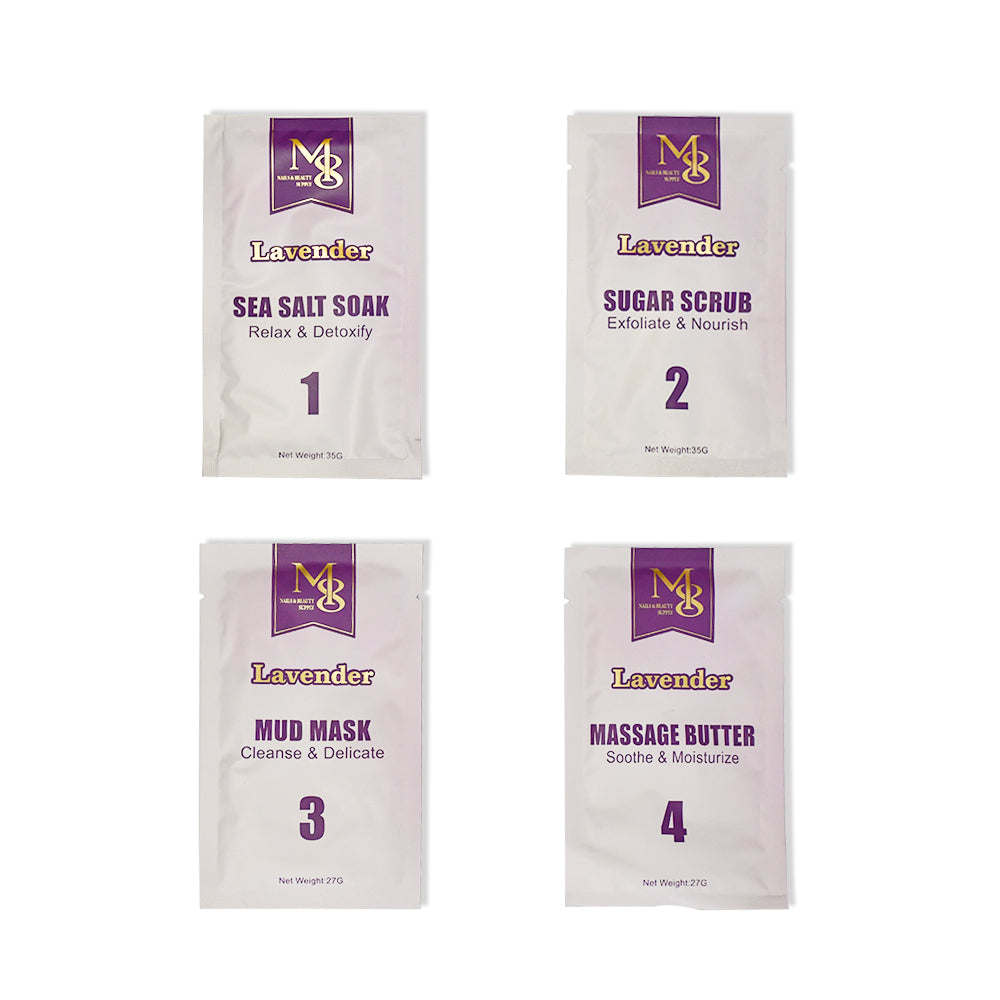Deluxe 4‑Steps Pedi Kit 50 Sets Carton | Professional Bulk Pedicure Spa Kit(50set/ctn)