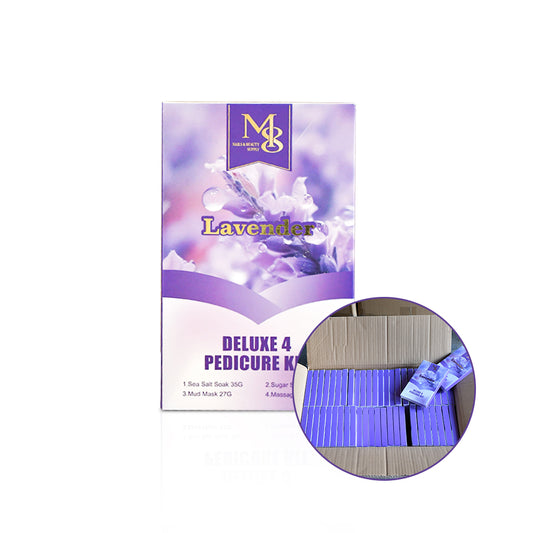 Deluxe 4‑Steps Pedi Kit 50 Sets Carton | Professional Bulk Pedicure Spa Kit(50set/ctn)