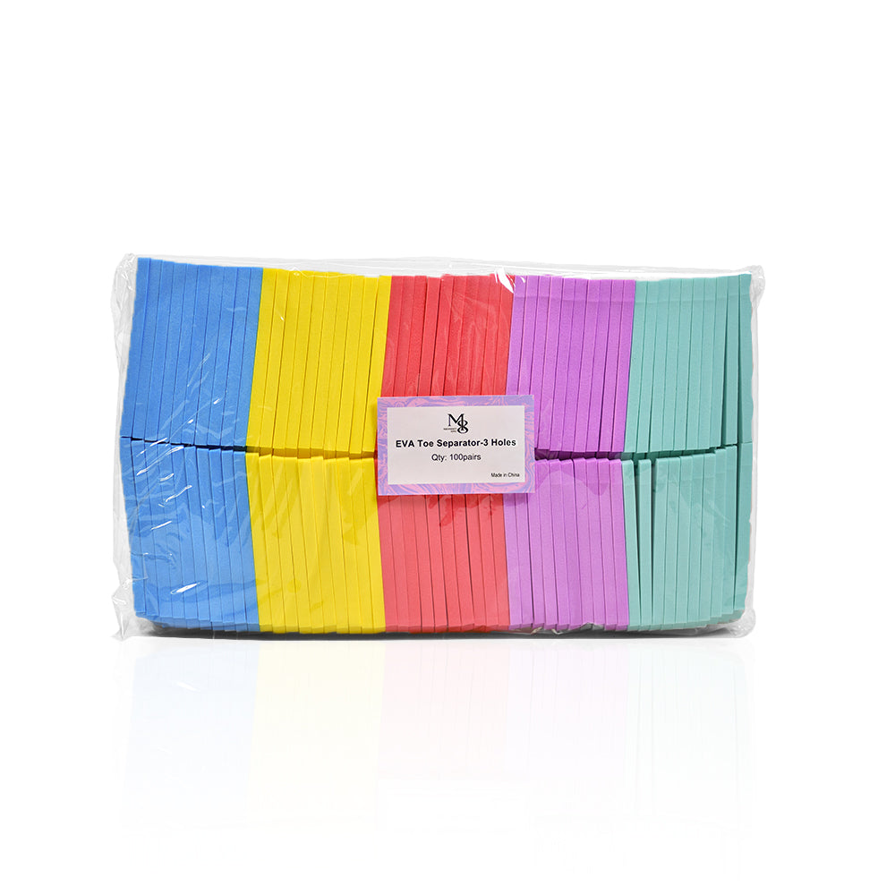 3 Hole Toe Separator 6mm Thickness Mixed Color 100 Pairs (100pairs/bag)