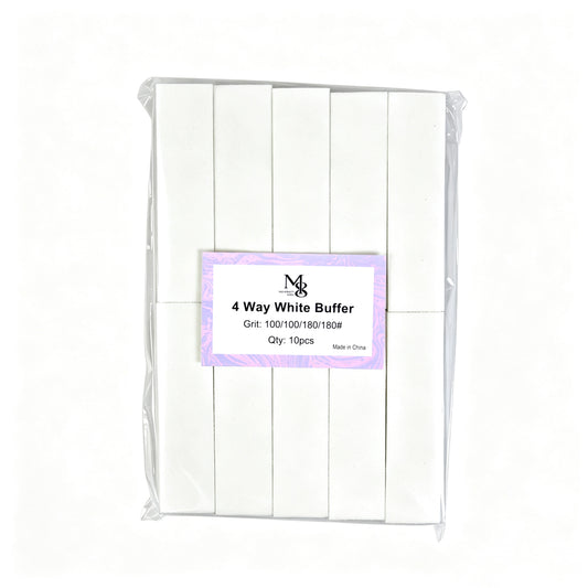 4 way buffer 100/100/180/180#Grit white (10pcs/pack)