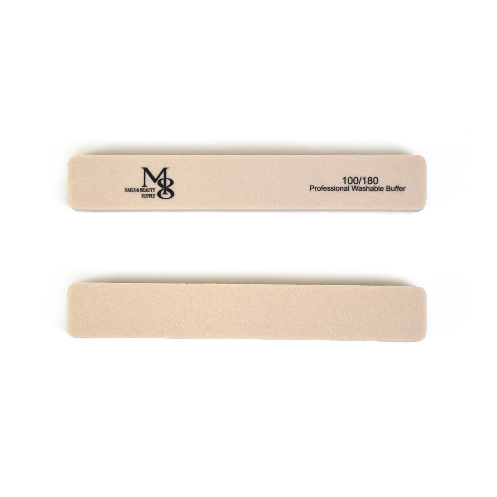 7 Inch Jumbo Nail Buffer 100/180#Grit | 10Pcs Bag White Plastic Base