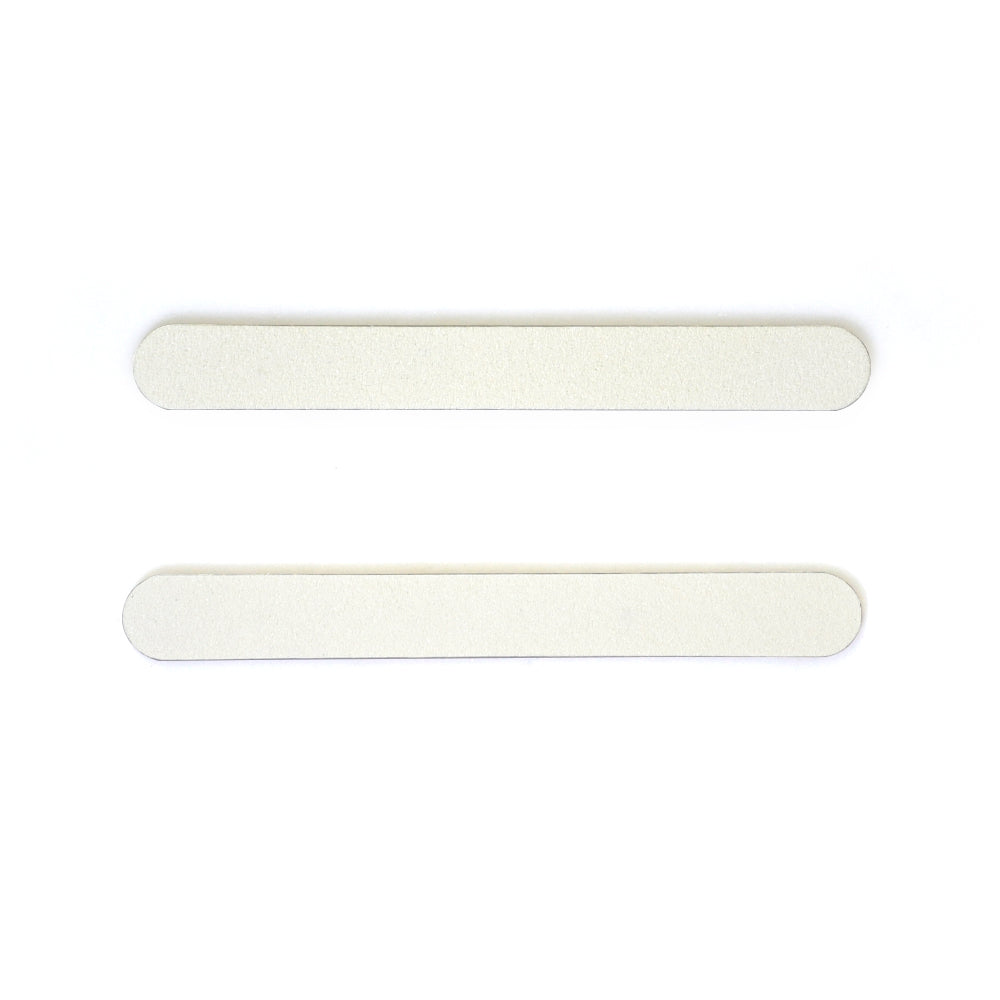White Mini Disposable Nail File Wood Inside 80/100#Grit | 50Pcs Bag