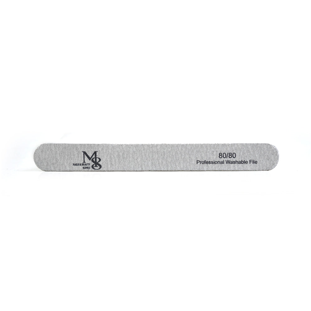 7 inch Regular Nail File 80/80# Grit - Zebra (50pc/pack)