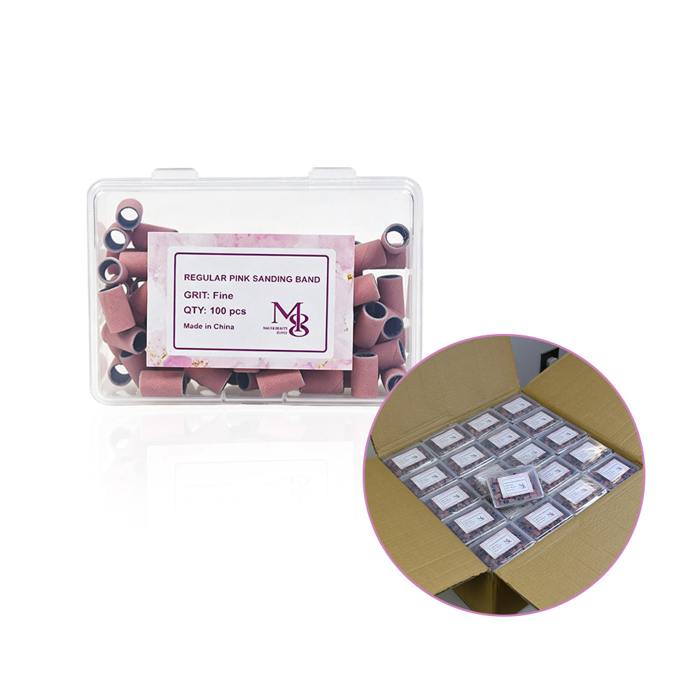 regular sanding bands pink fit 6.3mm mandrel bits 80/120/150/240#Grit (10000pcs/ctn)