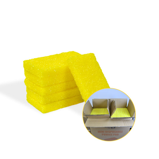 Wholesale Yellow Mini Disposable Pumice Pad | 1200Pcs Full Carton Foot Care Supplies