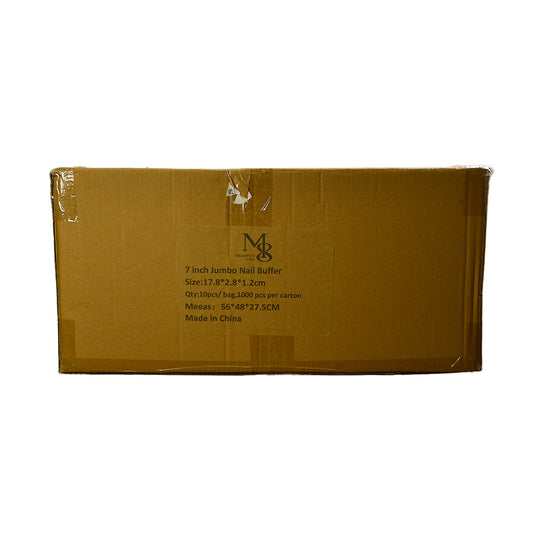 Wholesale 7 Inch Jumbo Nail Buffer 100/180#Grit | 1000Pcs Full Carton 100‑Bag（1000pcs/ctn）