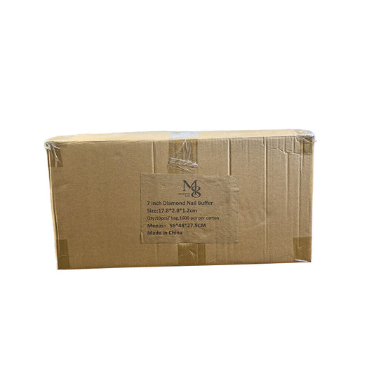 Wholesale 7 Inch Diamond Nail Buffer 100/180#Grit | 1000Pcs Full Carton 100‑Bag（1000pcs/ctn）