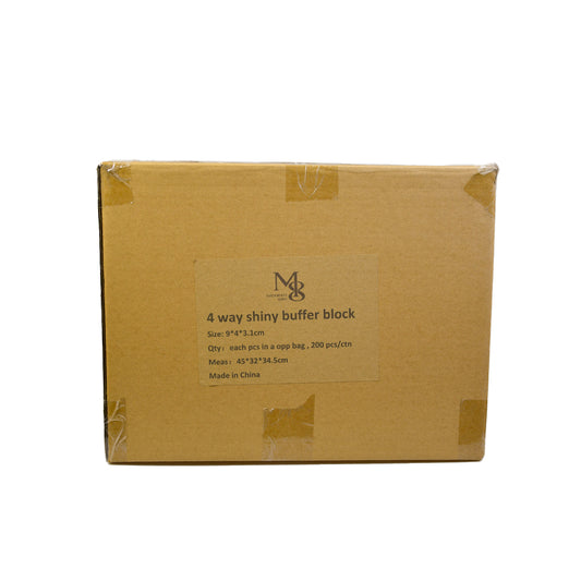 Wholesale 4 Way Shiny Nail Buffer Block 200Pcs/CTN Individually OPP Bag Nail Buffing Block