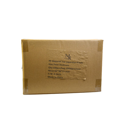 Wholesale PE 4 Hole Toe Separator 7mm Mixed Color 1000 Pairs Carton For Nail Salon Pedicure
