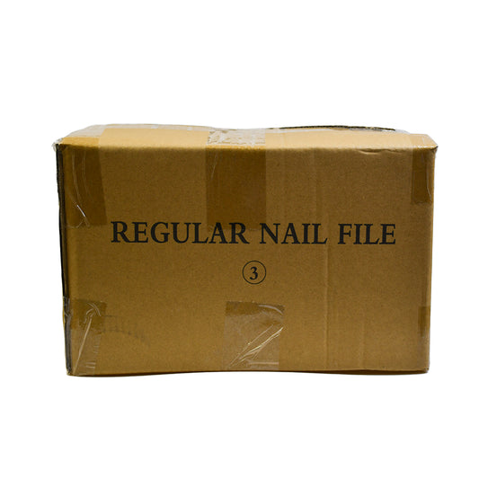Wholesale 7 Inch Regular Wooden Zebra Nail File 80/100 Grit | 2000Pcs Full Carton 40‑Pack（2000pcs/ctn）