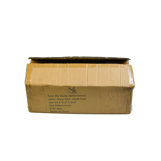 Wholesale Silver Foot File Blade Replacement Fine‑Small Hole | 200Pcs Full Case