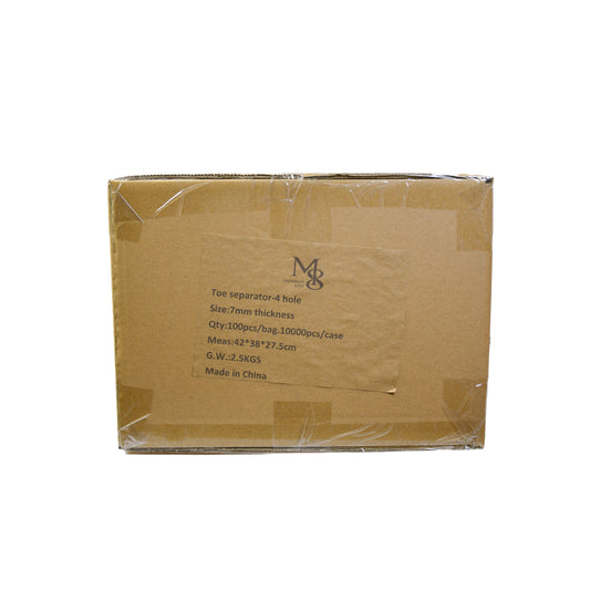 Wholesale 4 Hole Toe Separator 7mm Mixed Color 1000 Pairs Carton For Pedicure Salon Supply