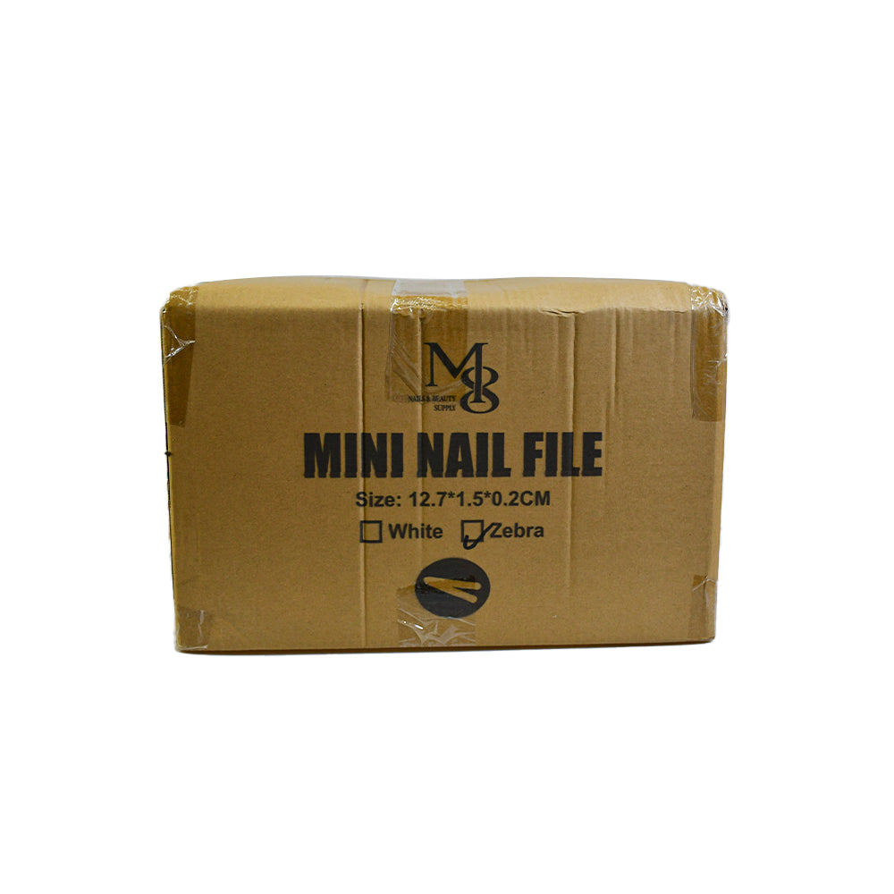 Wholesale Zebra Mini Disposable Nail File Wood Inside 80/100# Grit | 5000Pcs Full Carton