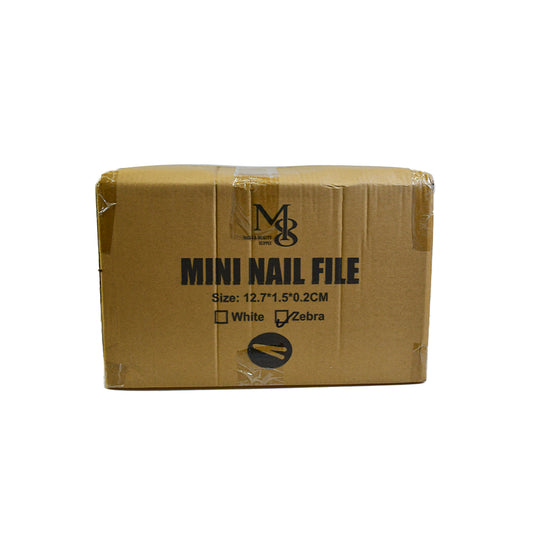 Wholesale Zebra Mini Disposable Nail File Wood Inside 80/100# Grit | 5000Pcs Full Carton