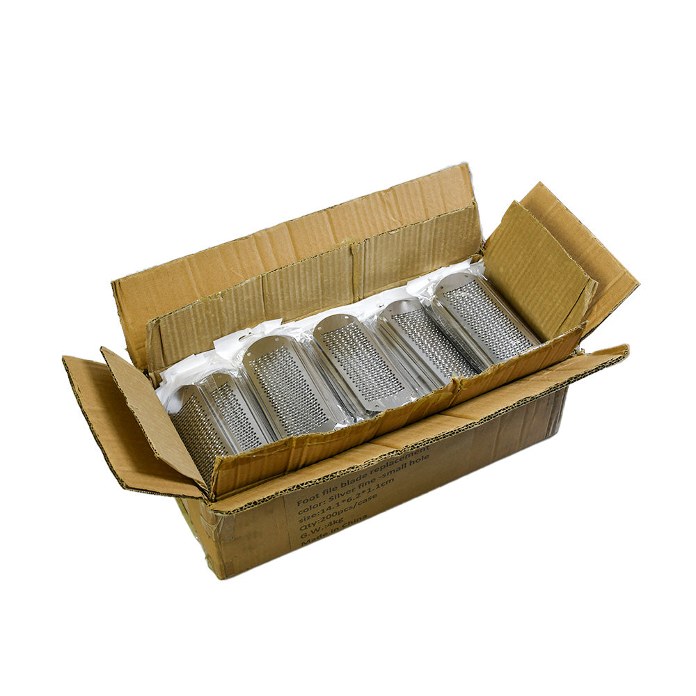 Wholesale Silver Foot File Blade Replacement Fine‑Small Hole | 200Pcs Full Case