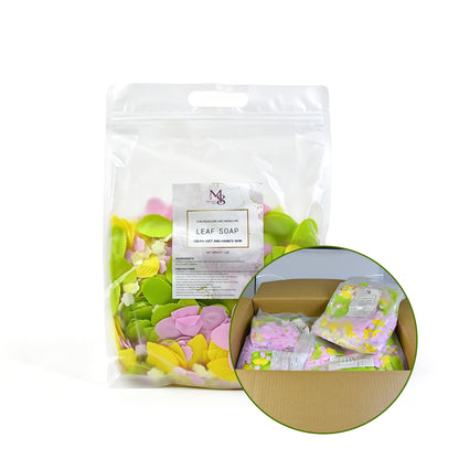 Wholesale Flower Soap, 20Bags/CTN 1LB/Bag, Rose fragrance Mixed Leaf & Flower Shapes Hand Foot Cleansing Soap