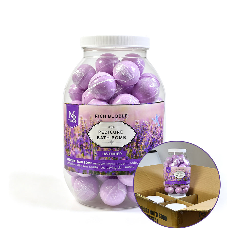 Wholesale Foot Spa Bath Bombs 6 Mixed Fragrances, 60Pcs/Jar 4Jars/CTN Bulk Pack