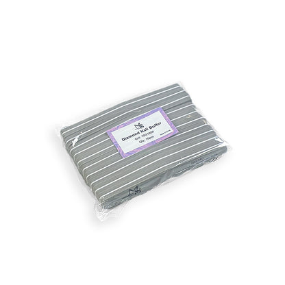 7 Inch Diamond Nail Buffer 100/180# Grit | 10Pcs Bag White Plastic Base