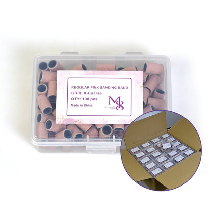 regular sanding bands pink fit 6.3mm mandrel bits 80/120/150/240#Grit (10000pcs/ctn)