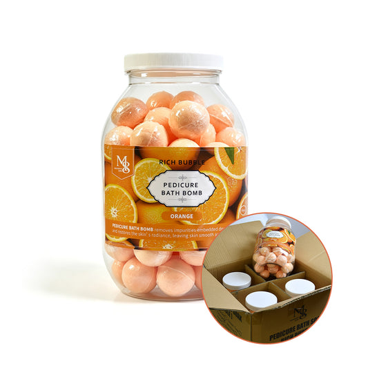 Wholesale Foot Spa Bath Bombs 6 Mixed Fragrances, 60Pcs/Jar 4Jars/CTN Bulk Pack