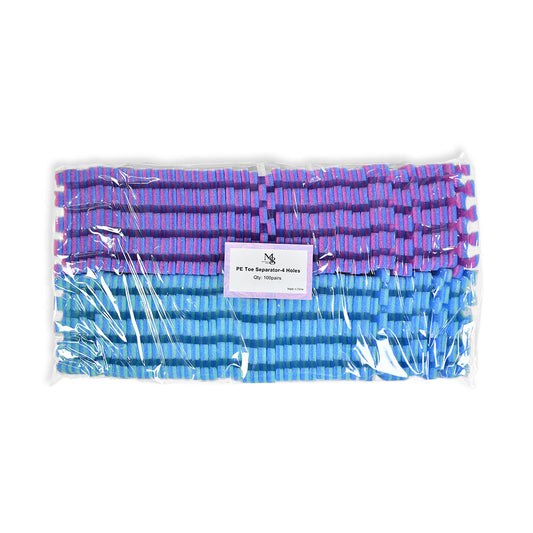 PE Material 4 Hole Toe Separator 7mm Thickness Mixed Color 100 Pairs （100pairs/bag）