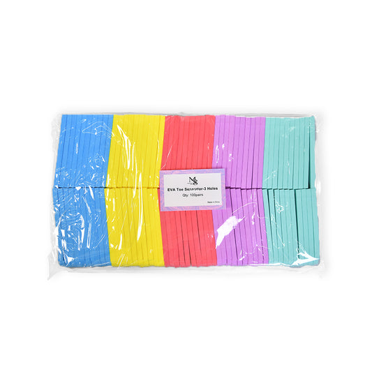 3 Hole Toe Separator 6mm Thickness Mixed Color 100 Pairs （100pairs/bag）