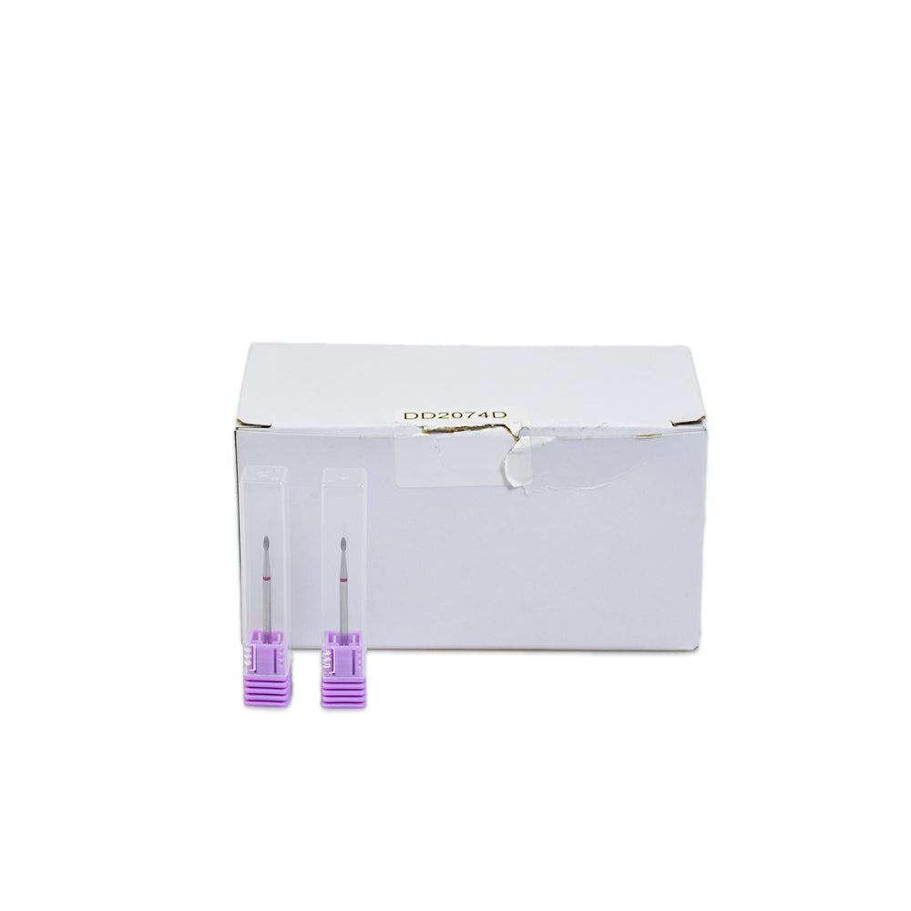 50Pcs Box Fine Grit F Flame Diamond Nail Bits 1.8*4.2mm Salon Wholesale（50pcs/box）