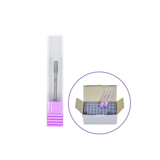 50Pcs Box Fine Grit F Round Top Cylinder Diamond Nail Bits 3*10mm Nail Salon Wholesale (50pcs/box)