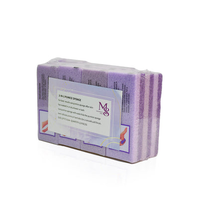 Wholesale 2 In 1 Pumice Pad, 48Packs/CTN 12Pcs/Pack Dual Grit Purple Coarse & Light Purple Fine Foot Exfoliating Pumice Pad