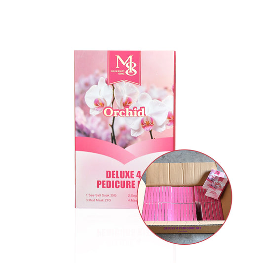 Deluxe 4‑Steps Pedi Kit 50 Sets Carton | Professional Bulk Pedicure Spa Kit（50set/ctn）