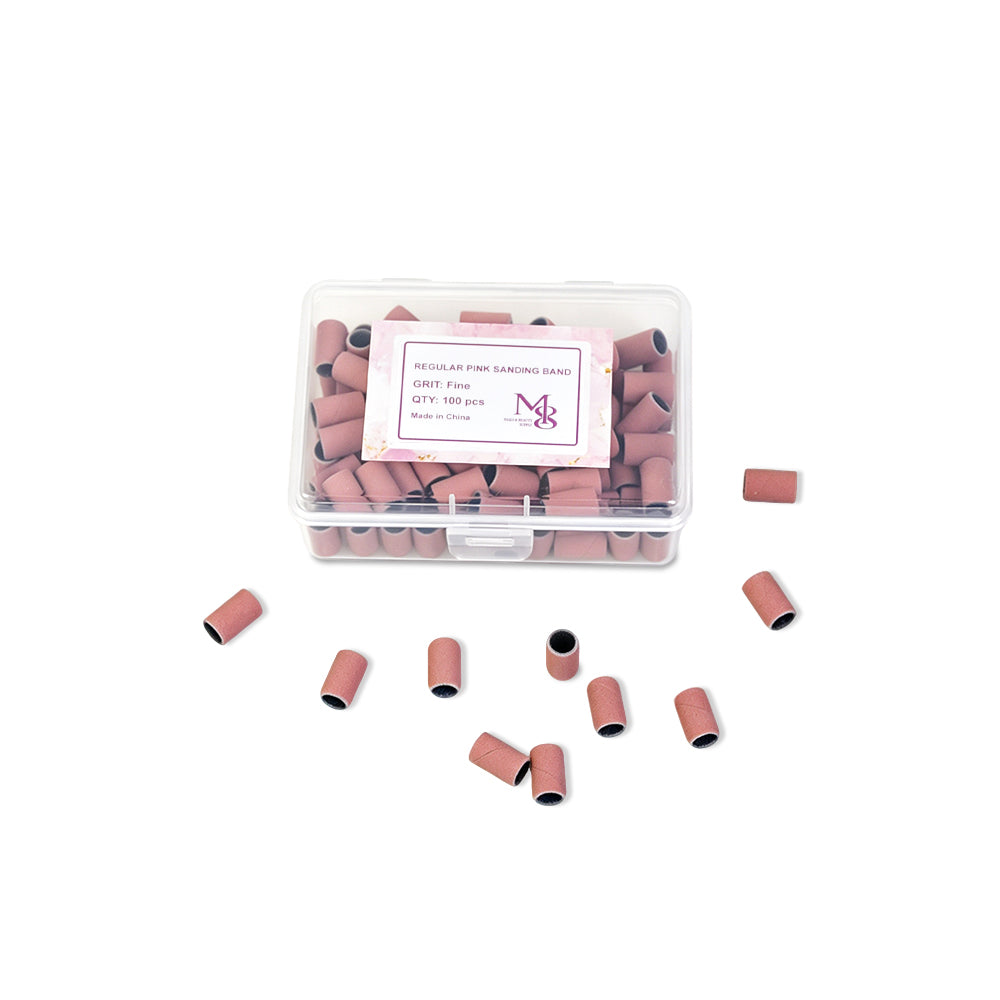 regular sanding bands pink fit 6.3mm mandrel bits 80/120/150/240#Grit（100pcs/box）