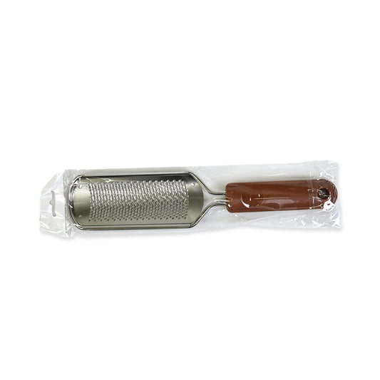 Steel Foot File With Brown Handle Silver Fine‑Small Hole | Single Piece