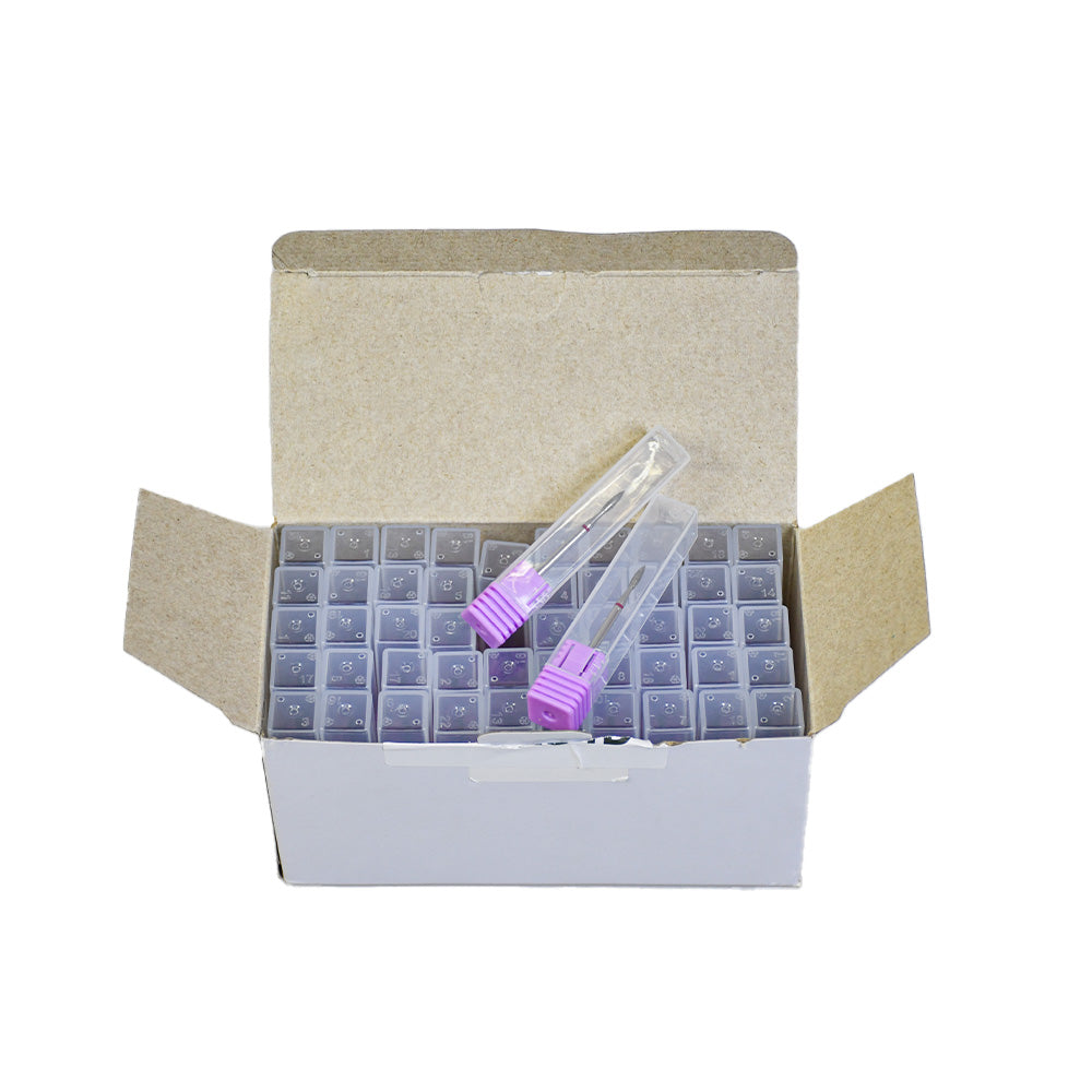 50Pcs Box Fine Grit F Flame Diamond Nail Bits 2*8mm Wholesale For Nail Salon（50pcs/box）