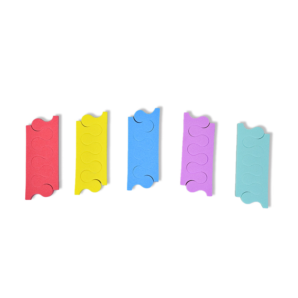 Wholesale 3 Hole Toe Separator 6mm Mixed Color 1000 Pairs Carton For Nail Pedicure Salon Supply