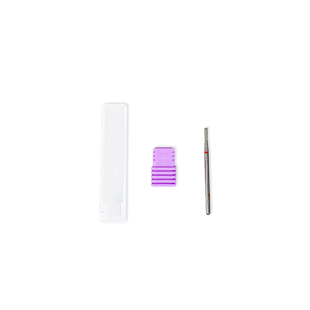 50Pcs Box Fine Grit F Cylinder Diamond Nail Bits 1.6*6mm Wholesale For Nail Salon (50pcs/box)