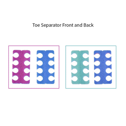 PE Material 4 Hole Toe Separator 7mm Thickness Mixed Color 100 Pairs （100pairs/bag）
