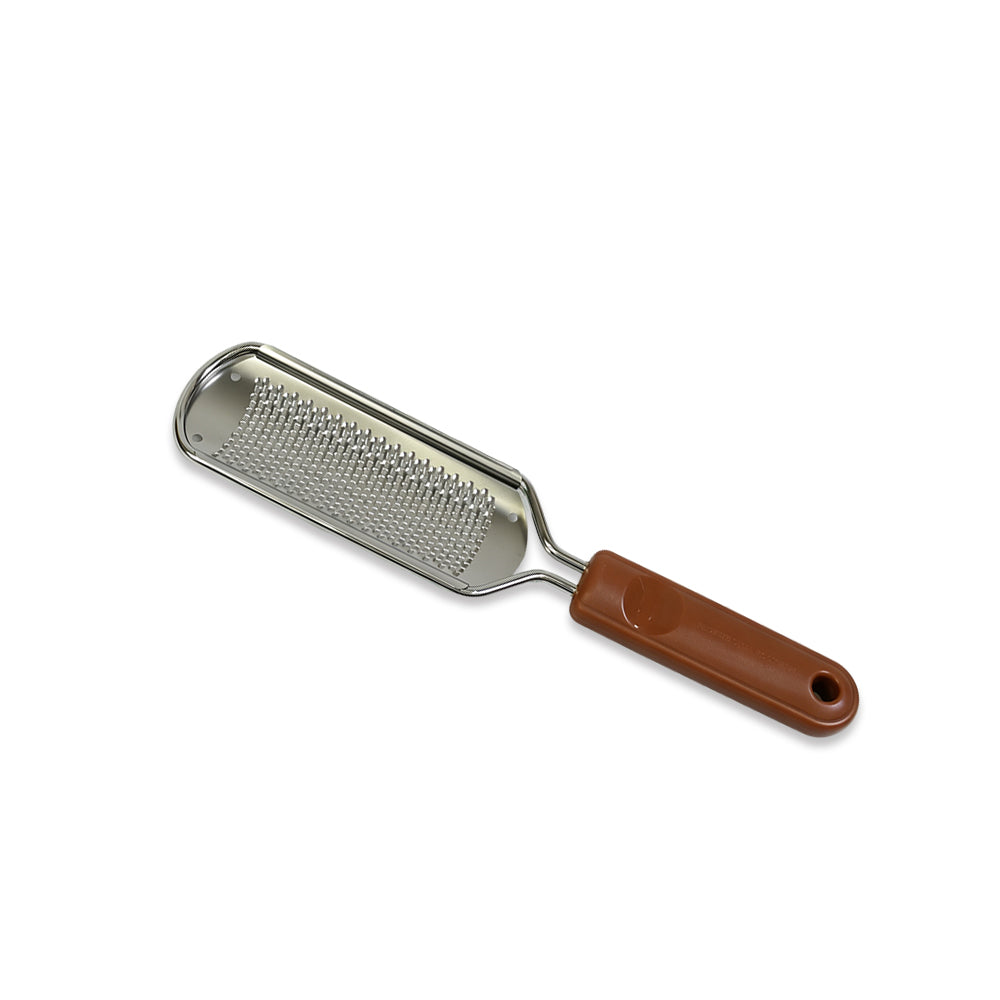 Wholesale Steel Foot File With Brown Handle Silver Fine‑Small Hole | 144Pcs Full Case