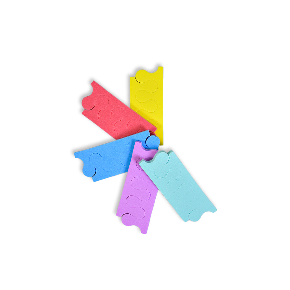 Wholesale 3 Hole Toe Separator 6mm Mixed Color 1000 Pairs Carton For Nail Pedicure Salon Supply