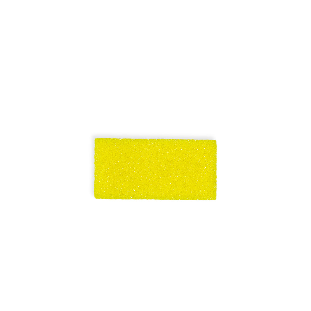 Yellow Mini Disposable Pumice Pad 9×4.5×1.2cm | Single Piece Foot Care Pad