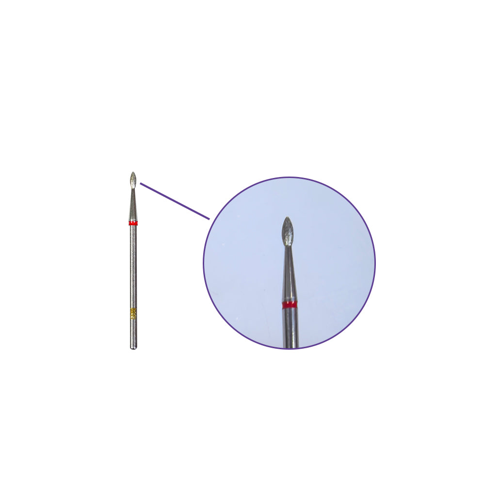 Fine Grit F Flame Diamond Nail Bit 1.8*4.2mm For Cuticle Work