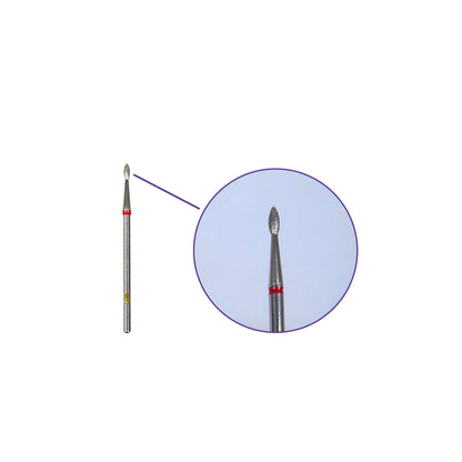 Fine Grit F Flame Diamond Nail Bit 1.8*4.2mm For Cuticle Work