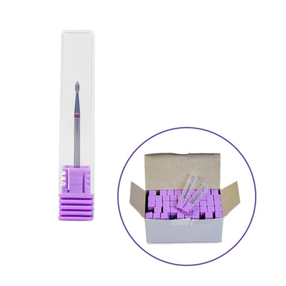 50Pcs Box Fine Grit F Flame Diamond Nail Bits 1.8*4.2mm Salon Wholesale（50pcs/box）