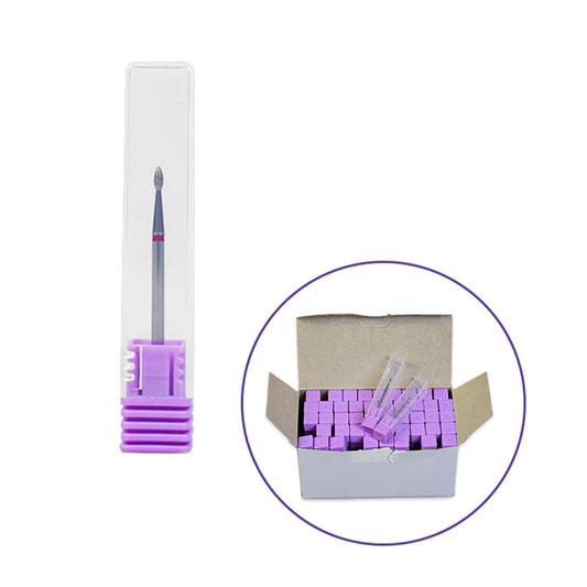 50Pcs Box Fine Grit F Flame Diamond Nail Bits 1.8*4.2mm Salon Wholesale（50pcs/box）
