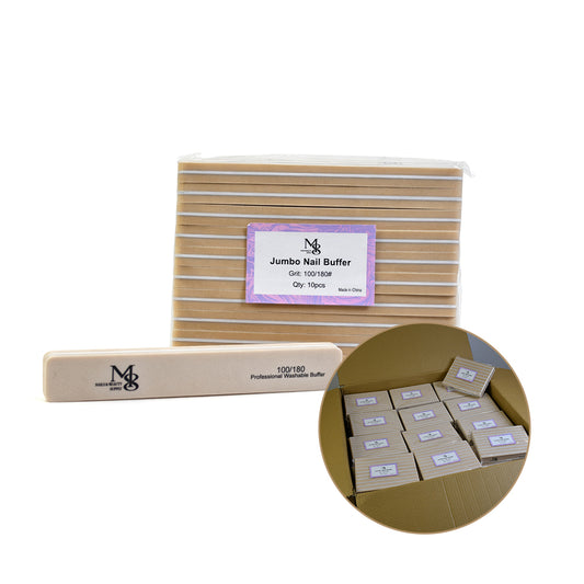 Wholesale 7 Inch Jumbo Nail Buffer 100/180#Grit | 1000Pcs Full Carton 100‑Bag（1000pcs/ctn）