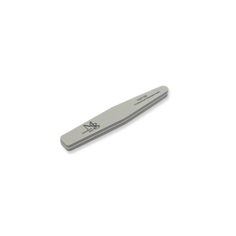 7 Inch Diamond Nail Buffer 100/180# Grit | 10Pcs Bag White Plastic Base