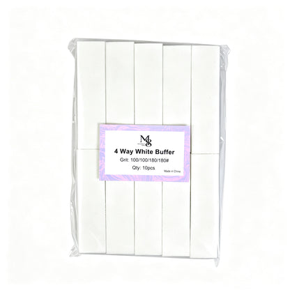 4 way buffer 100/100/180/180#Grit white (10pcs/pack)
