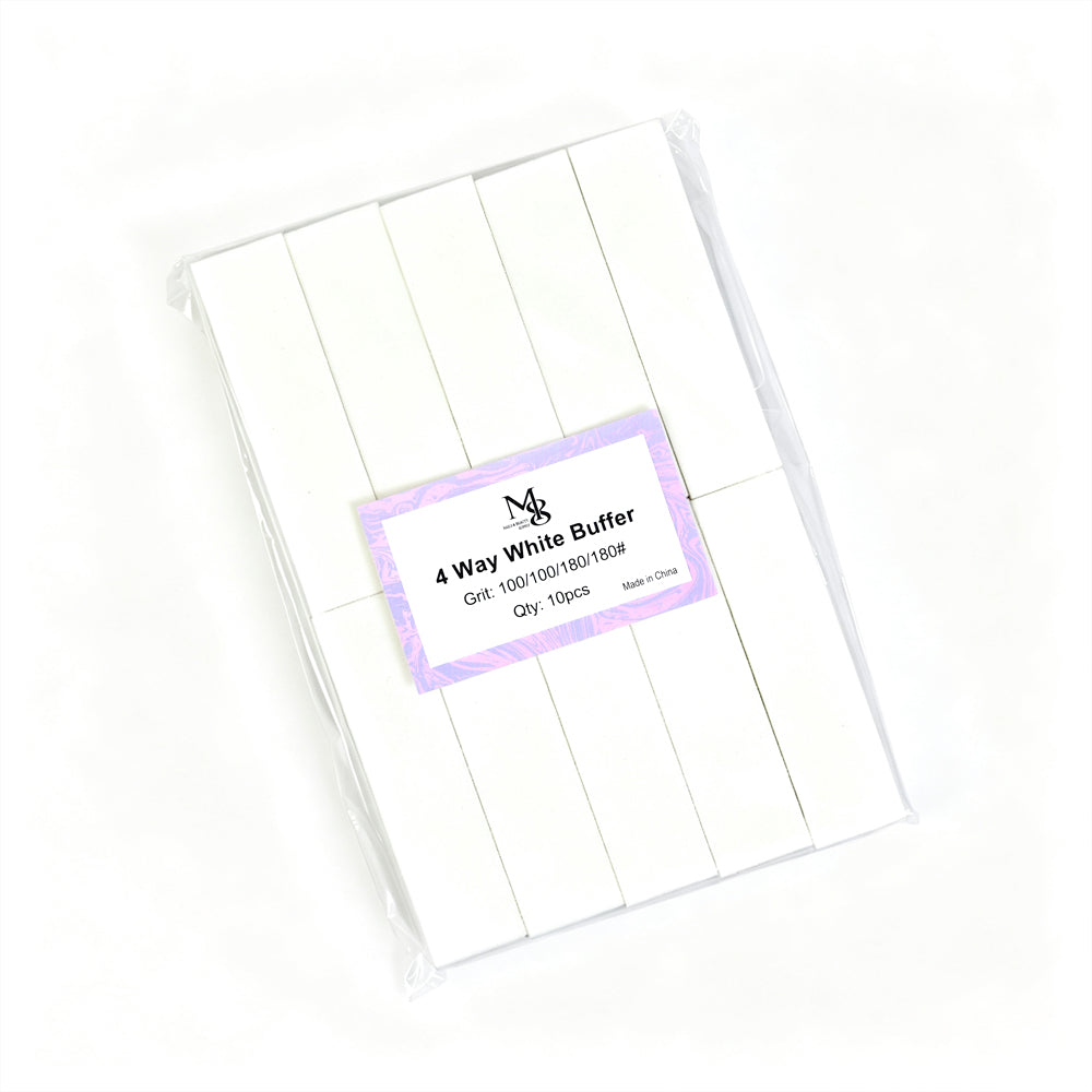 4 way buffer 100/100/180/180#Grit white (10pcs/pack)