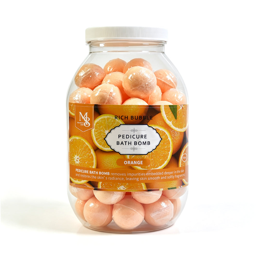 Scented Pedicure Bath Bombs 60Pcs/Jar | 6 Natural Fragrances